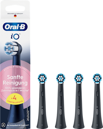 Aufsteckbürsten iO Sanfte Reinigung schwarz, 4 St