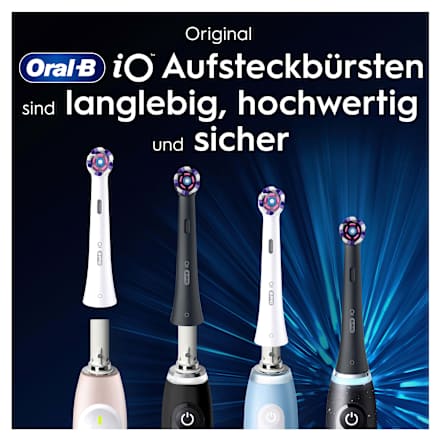 Aufsteckbürsten iO strahlendes Weiss, schwarz, 4 St