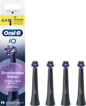 Aufsteckbürsten iO strahlendes Weiss, schwarz, 4 St