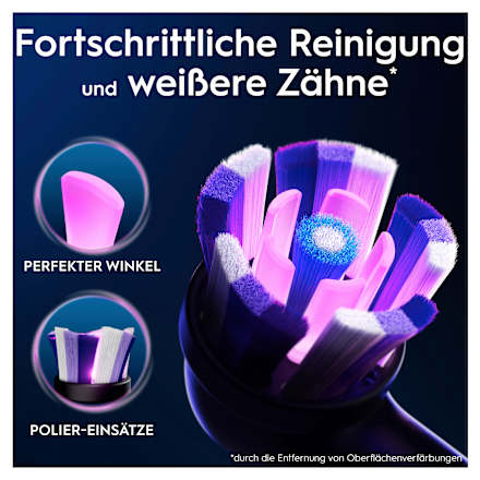 Aufsteckbürsten iO strahlendes Weiss, schwarz, 4 St