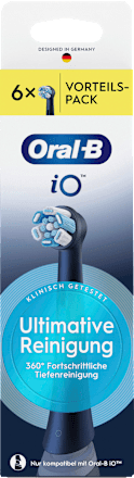 Aufsteckbürsten iO Ultimative Reinigung, schwarz, 6 St