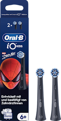 Kinder iO Spiderman Gentle Cleaning Borstelkoppen, vanaf 6 jaar, 2 stuks