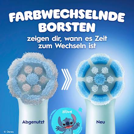 Aufsteckbürsten Kinder iO Stitch Sanfte Reinigung, ab 6 Jahren, 2 St