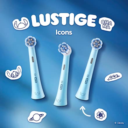 Aufsteckbürsten Kinder iO Stitch Sanfte Reinigung, ab 6 Jahren, 2 St