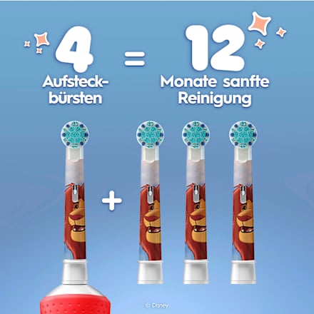 Aufsteckbürsten Kinder PRO König der Löwen, ab 3 Jahren, 4 St