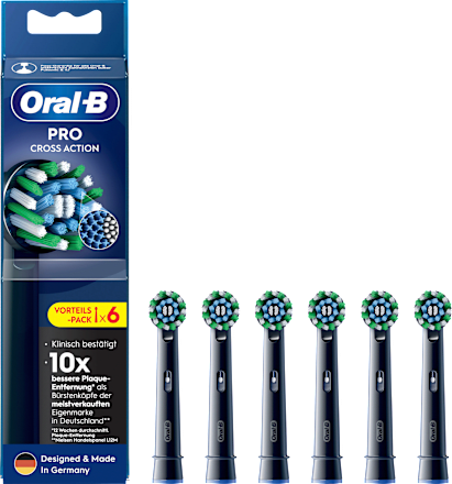 Aufsteckbürsten PRO CrossAction schwarz, 6 St Oral-B