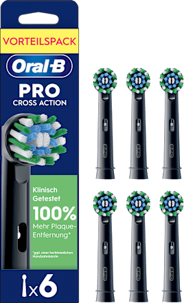 Aufsteckbürsten PRO CrossAction schwarz, 6 St