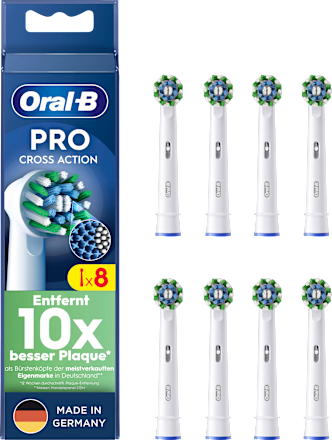 Aufsteckbürsten PRO CrossAction weiss, 8 St Oral-B