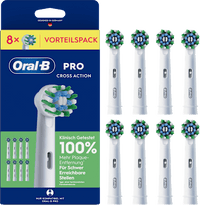 Aufsteckbürsten PRO CrossAction weiß, 8 St