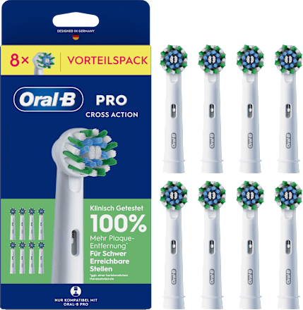 Aufsteckbürsten PRO CrossAction weiß, 8 St