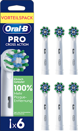 Aufsteckbürsten PRO CrossAction weiß, 6 St