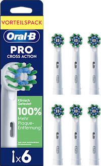 Aufsteckbürsten PRO CrossAction weiß, 6 St
