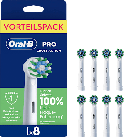Aufsteckbürsten PRO CrossAction weiß, 8 St