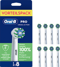Aufsteckbürsten PRO CrossAction weiß, 8 St