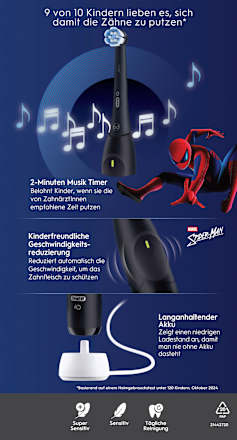 Elektrische Zahnbürste iO Kinder Spiderman mit Reiseetui, ab 6 Jahren, 1 St