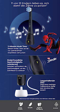 Elektrische Zahnbürste iO Kinder Spiderman mit Reiseetui, ab 6 Jahren, 1 St