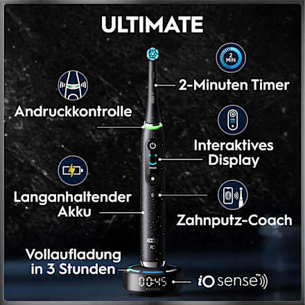 Elektrische Zahnbürste iO Series 10 Cosmic Black, 1 St