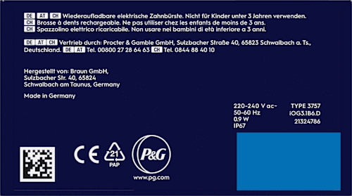 Elektrische Zahnbürste iO Series 3 black, 1 St