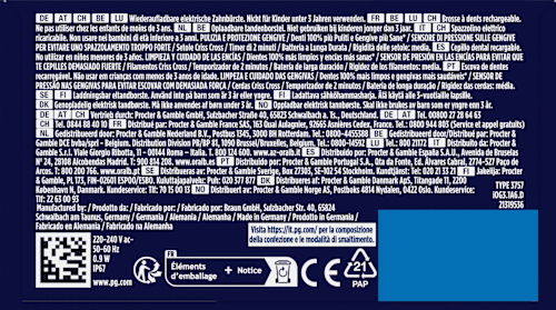 Elektrische tandenborstel iO Serie 3 ijsblauw, 1 stuk
