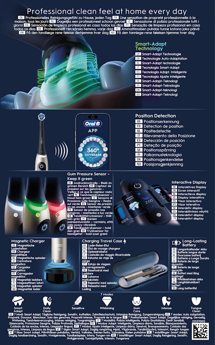 Oral-B Elektrische Zahnbürste iO Series 9 Gold, 1 St