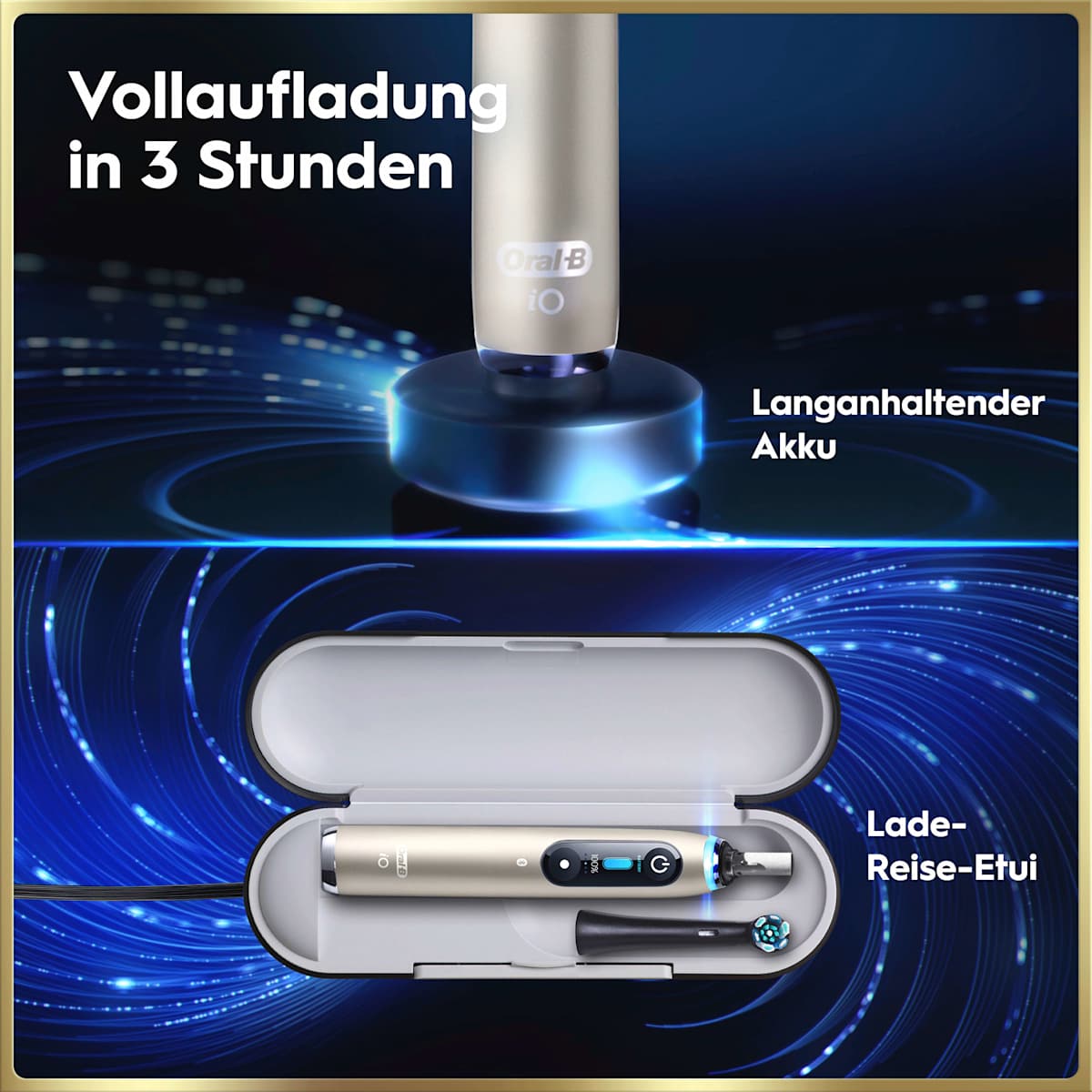 Oral-B Elektrische Zahnbürste iO Series 9 Gold, 1 St