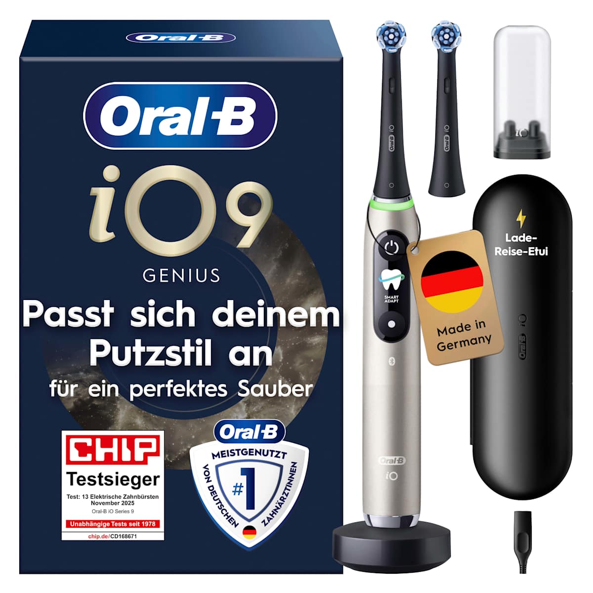 Oral-B Elektrische Zahnbürste iO Series 9 Gold, 1 St
