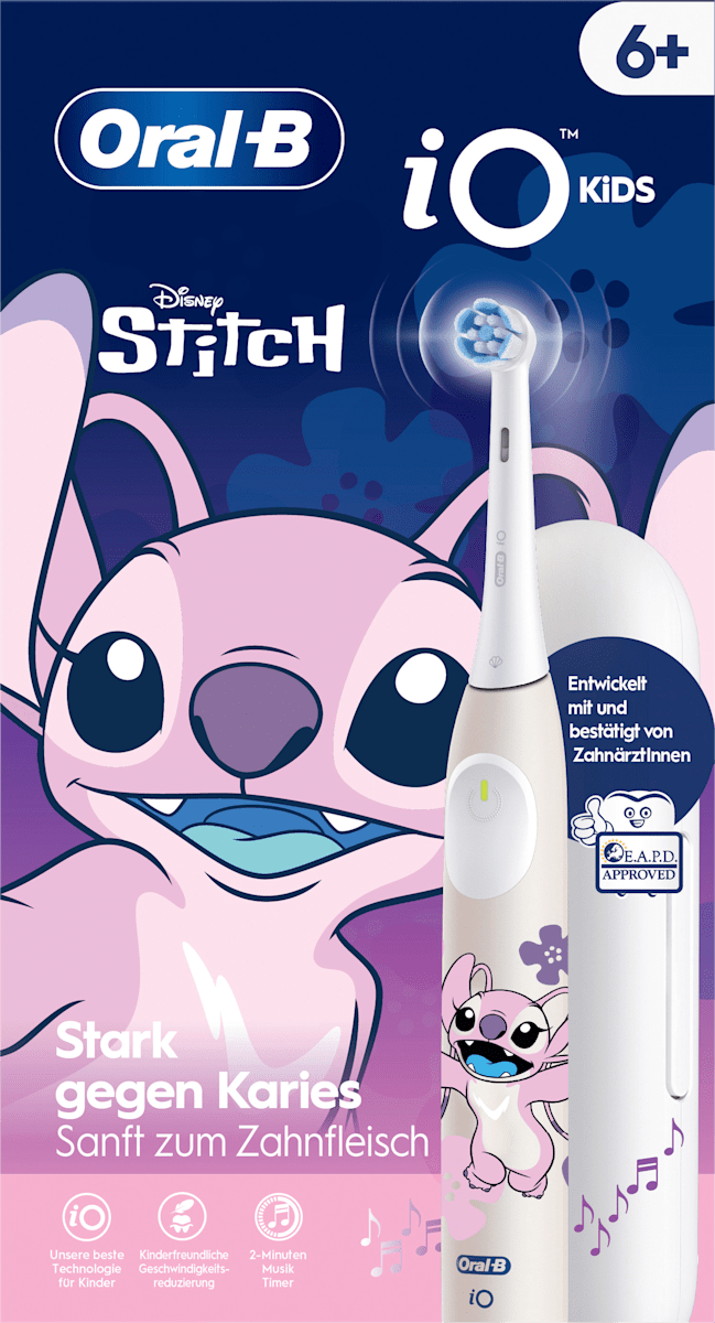 Oral-B Elektrische Zahnbürste Kinder iO Angel mit Reiseetui, ab 6 Jahren, 1 St