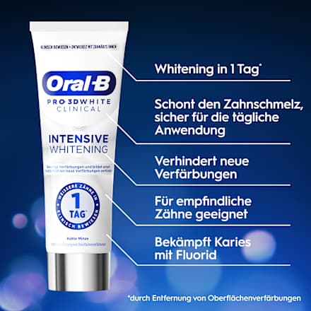 Zahnpasta PRO 3D White Clinical Intensive Whitening, 75 ml