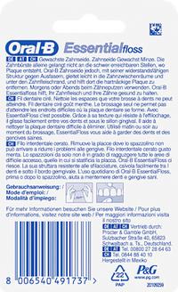 Zahnseide Essential Floss gewachst, 50 m Oral-B