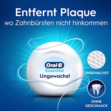 Zahnseide Essentialfloss ungewachst, 50 m