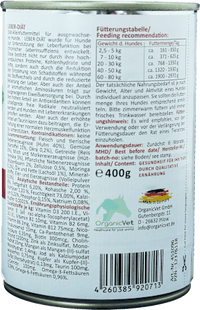 Nassfutter Hund mit Huhn, Leber Diät Multipack (6x400 g), 2,4 kg OrganicVet