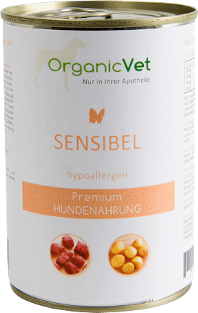 Nassfutter Hund mit Lamm, sensibel hypoallergen, Multipack (6x400 g), 2,4 kg OrganicVet