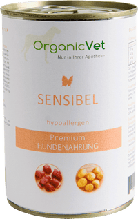 Nassfutter Hund mit Lamm, sensibel hypoallergen, Multipack (6x400 g), 2,4 kg OrganicVet