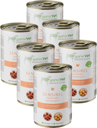 Nassfutter Hund mit Lamm, sensibel hypoallergen, Multipack (6x400 g), 2,4 kg OrganicVet