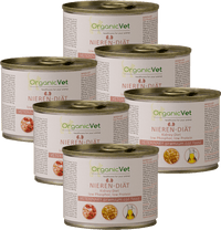 Nassfutter Katze mit Geflügel & Rind, Nieren-Diät, Multipack (6x200 g), 1,2 kg OrganicVet