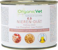 Nassfutter Katze mit Geflügel & Rind, Nieren-Diät, Multipack (6x200 g), 1,2 kg OrganicVet