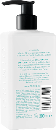 Flüssigseife Dreaming of Santorini mit Olivenmilch, Zitronenverbene & Pinie, 300 ml