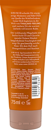 Handcreme Thailand Feeling mit Sacha-Inchi-Öl & Glycerin, 75 ml ORINIQ