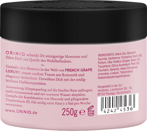 Körperpeeling Creme-Öl-Peeling French Grape Luxury, 250 g
