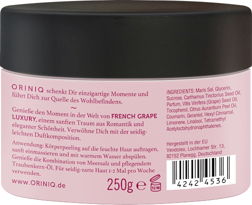 Body Scrub Crème-Olie Scrub Franse Druiven Luxe, 250 g
