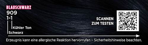 Haarkleur 1-1/909 Blauwzwart, 1 stuk