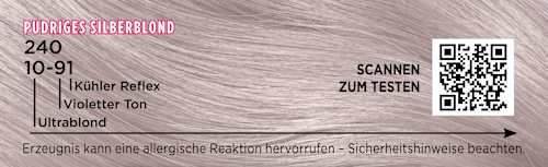 Haarkleur 10-91/240 Poederachtig Zilverblond, 1 st