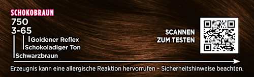 Haarkleur 3-65/750 Chocoladebruin, 1 stuk