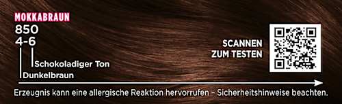Haarkleur 4-6/850 Mocha Brown, 1 stuk