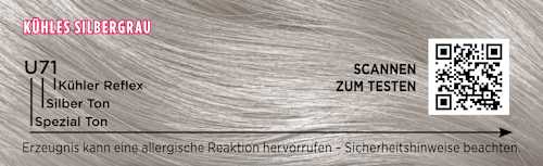 Haarkleur U71 Koel Zilvergrijs, 1 st