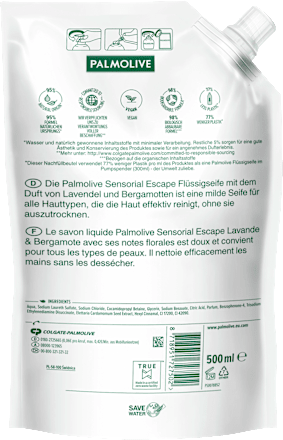 Vloeibare zeep Lavendel &amp; Bergamot navulverpakking (2x250 ml), 500 ml
