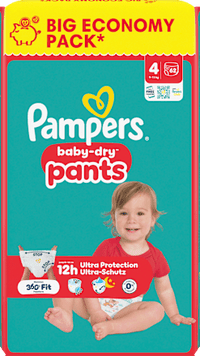 Baby Pants Baby Dry Gr. 4 (9-15 kg) Big Pack, 62 St