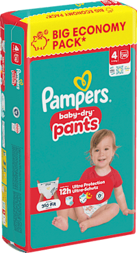 Baby Pants Baby Dry Gr. 4 (9-15 kg) Big Pack, 62 St