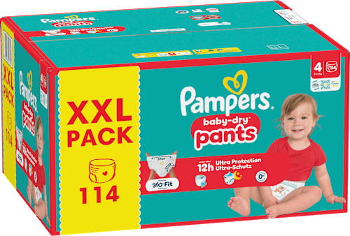 Baby Pants Baby Dry Gr. 4 (9-15 kg) XXL Pack, 114 St
