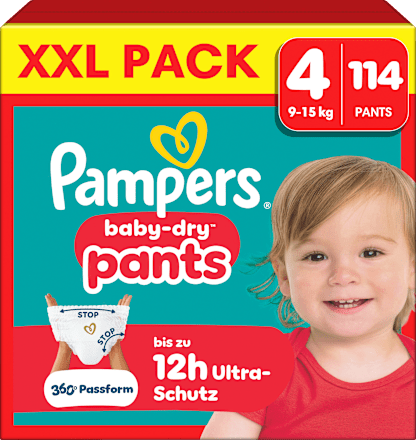 Baby Pants Baby Dry Gr. 4 (9-15 kg) XXL Pack, 114 St